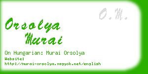 orsolya murai business card